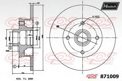 MAXTECH 8710090000 -  Тормозной диск