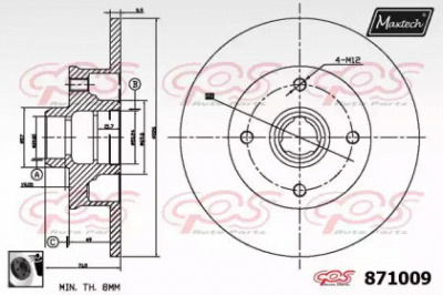 MAXTECH 8710090060 -  Тормозной диск