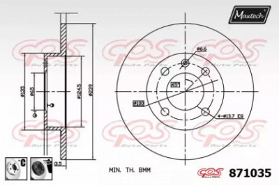 MAXTECH 8710356060 -  Тормозной диск