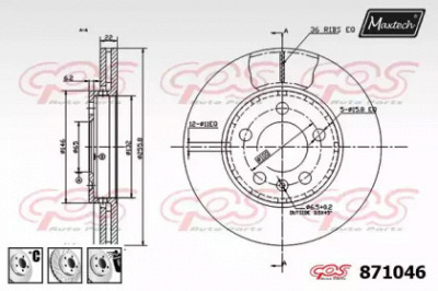 MAXTECH 8710466980 -  Тормозной диск