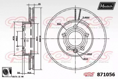 MAXTECH 8710560060 -  Тормозной диск