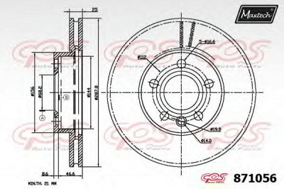 MAXTECH 8710566060 -  Тормозной диск