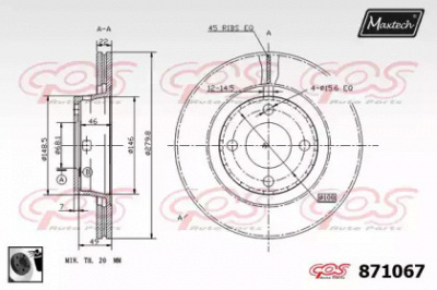 MAXTECH 8710670060 -  Тормозной диск