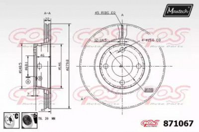 MAXTECH 8710676060 -  Тормозной диск