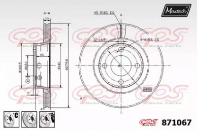 MAXTECH 8710676880 -  Тормозной диск