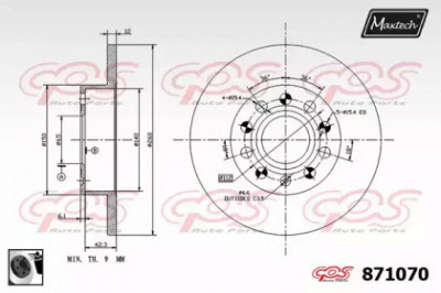 MAXTECH 8710700060 -  Тормозной диск