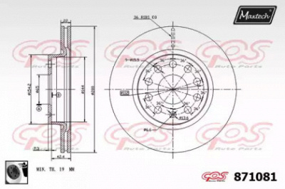 MAXTECH 8710810060 -  Тормозной диск