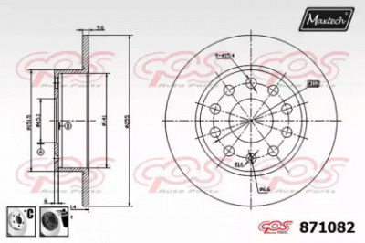 MAXTECH 8710826060 -  Тормозной диск