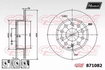 MAXTECH 8710826880 -  Тормозной диск