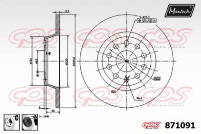 MAXTECH 8710916060 -  Тормозной диск