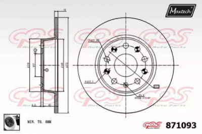MAXTECH 8710930060 -  Тормозной диск