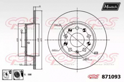 MAXTECH 8710936060 -  Тормозной диск