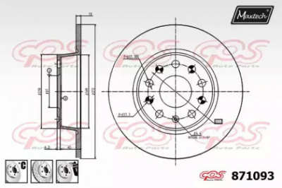 MAXTECH 8710936980 -  Тормозной диск