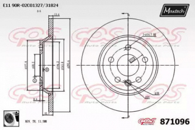 MAXTECH 8710960060 -  Тормозной диск