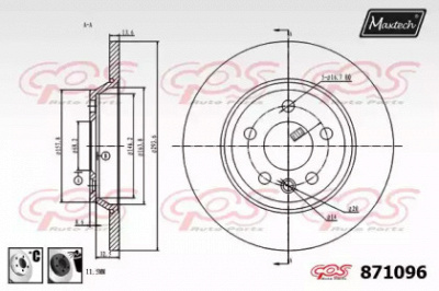 MAXTECH 8710966060 -  Тормозной диск