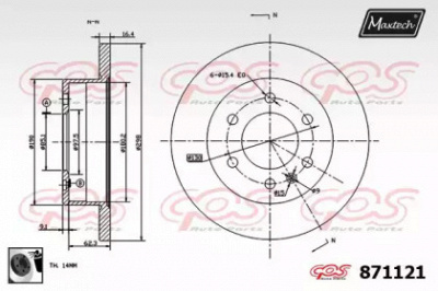 MAXTECH 8711210060 -  Тормозной диск