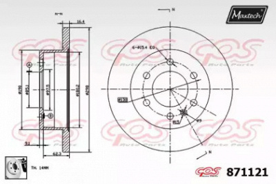 MAXTECH 8711210080 -  Тормозной диск