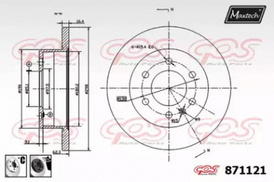 MAXTECH 8711216060 -  Тормозной диск