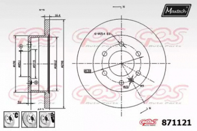 MAXTECH 8711216980 -  Тормозной диск