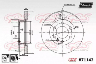 MAXTECH 8711426060 -  Тормозной диск