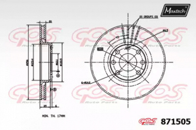 MAXTECH 8715050000 -  Тормозной диск