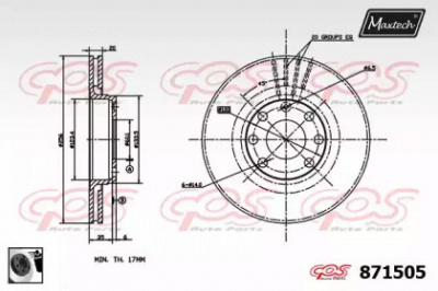 MAXTECH 8715050060 -  Тормозной диск