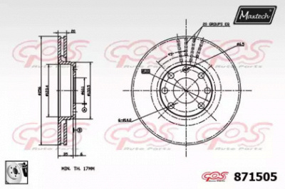 MAXTECH 8715050080 -  Тормозной диск