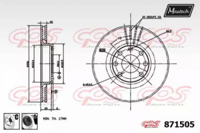 MAXTECH 8715056060 -  Тормозной диск