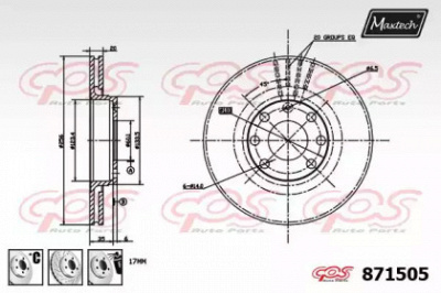 MAXTECH 8715056880 -  Тормозной диск