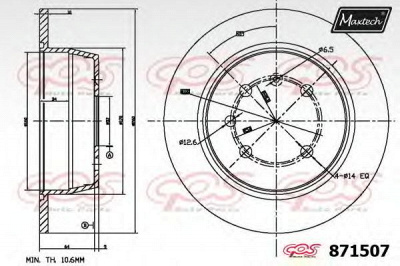 MAXTECH 8715070000 -  Тормозной диск