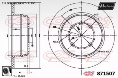 MAXTECH 8715070060 -  Тормозной диск