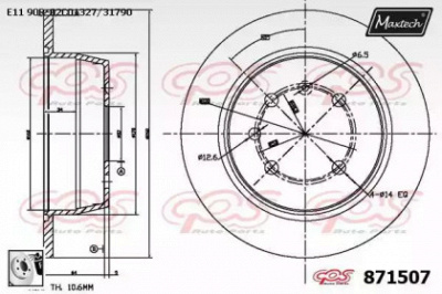MAXTECH 8715070080 -  Тормозной диск