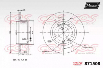 MAXTECH 8715080000 -  Тормозной диск