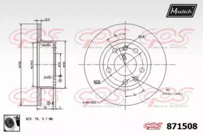 MAXTECH 8715080060 -  Тормозной диск