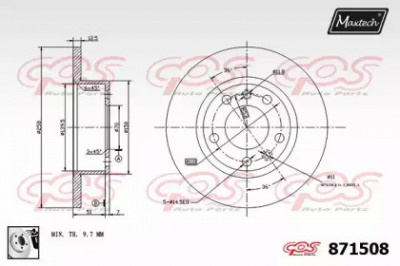 MAXTECH 8715080080 -  Тормозной диск