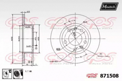 MAXTECH 8715086060 -  Тормозной диск