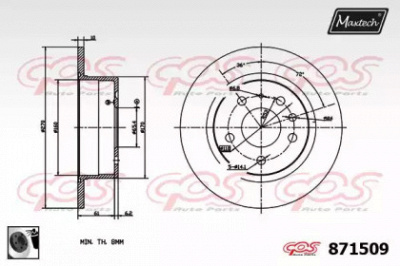 MAXTECH 8715090060 -  Тормозной диск