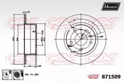 MAXTECH 8715096060 -  Тормозной диск