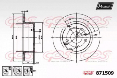 MAXTECH 8715096980 -  Тормозной диск