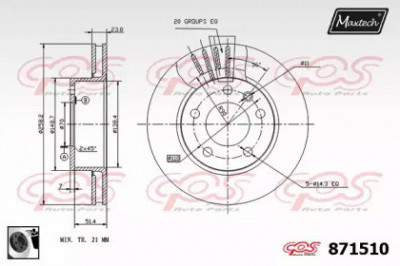 MAXTECH 8715100060 -  Тормозной диск