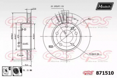 MAXTECH 8715106060 -  Тормозной диск