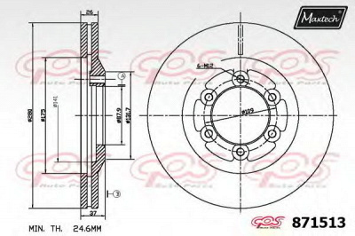 MAXTECH 8715136060 -  Тормозной диск