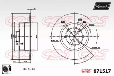 MAXTECH 8715170060 -  Тормозной диск