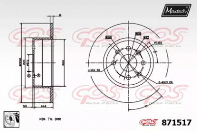 MAXTECH 8715170080 -  Тормозной диск