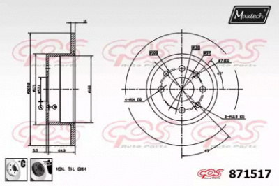 MAXTECH 8715176060 -  Тормозной диск
