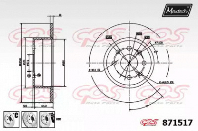 MAXTECH 8715176980 -  Тормозной диск