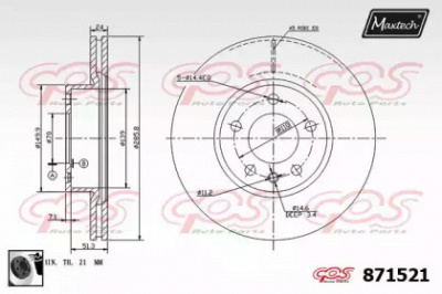 MAXTECH 8715210060 -  Тормозной диск