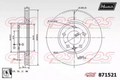 MAXTECH 8715210080 -  Тормозной диск
