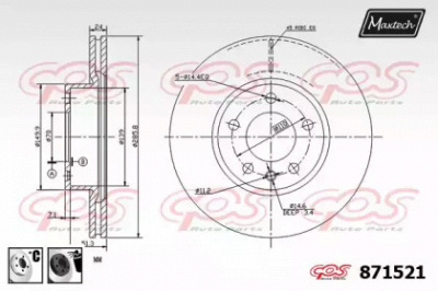MAXTECH 8715216060 -  Тормозной диск