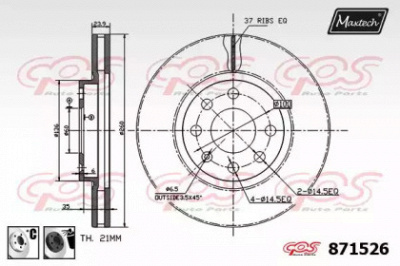 MAXTECH 8715266060 -  Тормозной диск